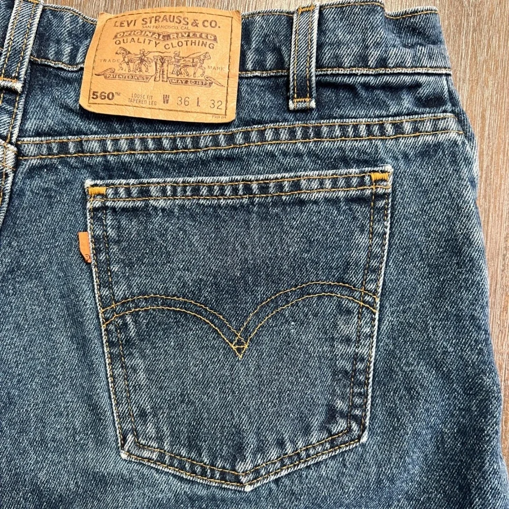 Vintage 90s Levi's 560 Loose Fit Tapered Leg Jeans‎ Men's W36 L32 Blue Denim